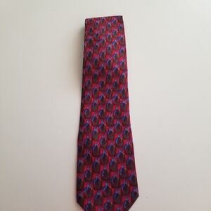 Jerry Garcia  Grateful DEAD Men's Red Patterned Silk Tie - Classic Statement